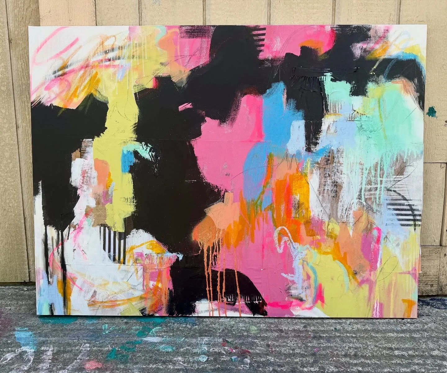 Getting lots of new work ready for y’all to see at this year @austinstudiotour . Where I’ll be showing with my fellow @southaustincreatives again!
“Rollin free”
36x48
Mixed media on canvas-acrylic, paint sticks, oil pastels