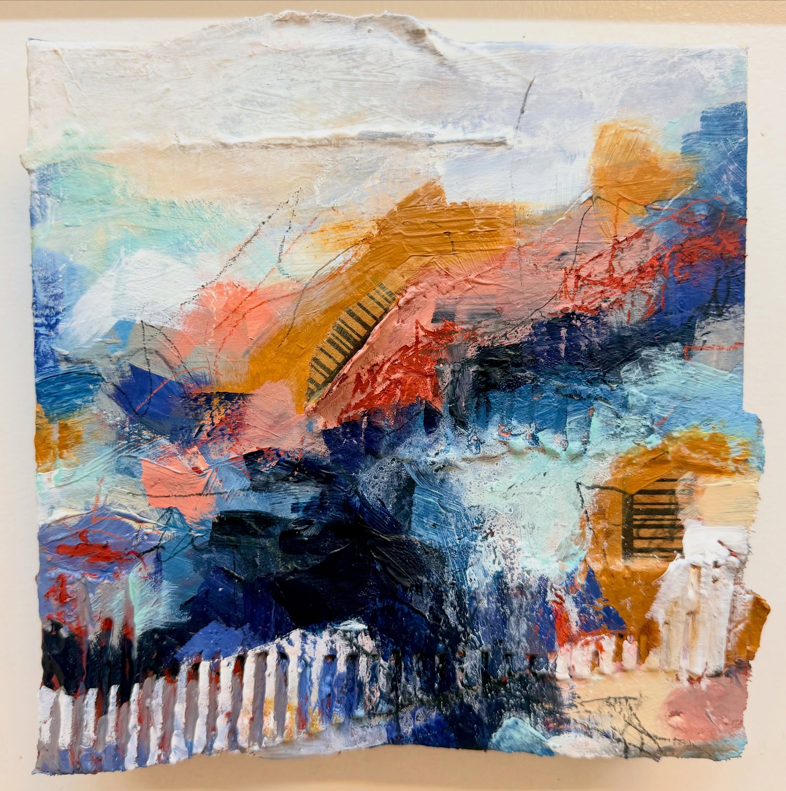 New work!
&ldquo;Seasons of change&rdquo; 
8x8&rdquo; mixed media on canvas- acrylic, tempera, oil stick, graphite, spray paint, recycled packaging 
Available for purchase