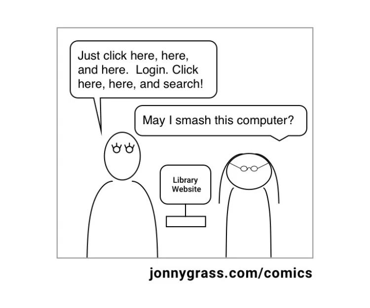 As a librarian, I helped users find content in a very search-heavy process. But the lack of prominence of the search bar was often mismatched with how important search was to the process.