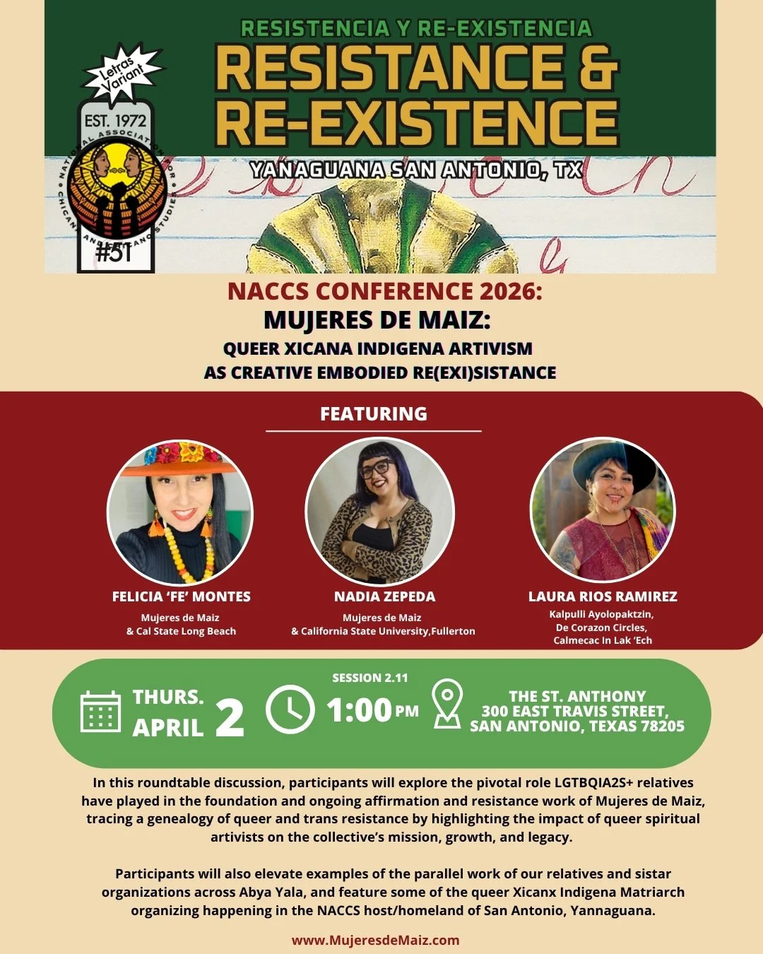 Queer Xicana Indigena Artivism as Creative Embodied Re(exi)sistance at NACCS Conference