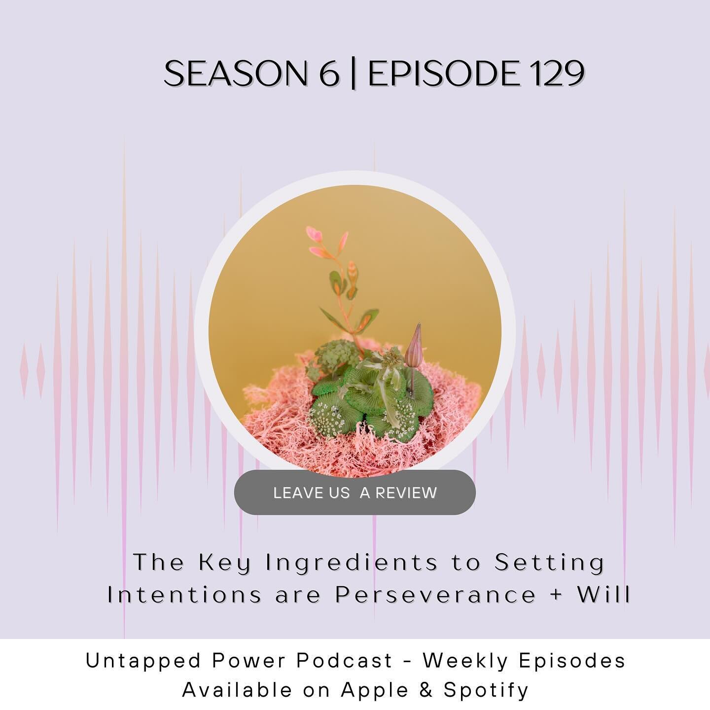 ✨✨New Year + New Intentions✨✨

The two key ingredients to setting successful intentions are:

Perseverance + Will

Today&rsquo;s episode is breaking down our relationship to discipline and consistency and why it matters when it comes to setting inten