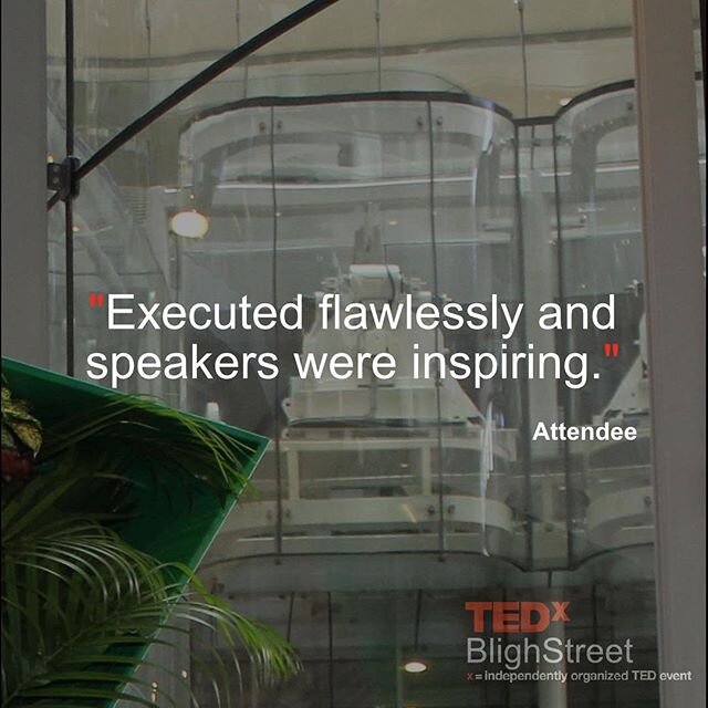 Thanks to the amazing #tedxblighstreet volunteers - and special thanks to @briangoodman4612 - not just a good man, a great one