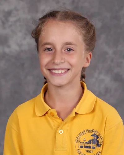 My name is Alice. I am 11 years old. I live in a family of 6 with a twin sister, Leila, and my two older sisters Emma and Sally, and a dog named Cookie. My hobbies include sport and art. I am a Vice Captain at Oakleigh Primary School. I applied to be a Captain because it can help me with public speaking and I like to help others if they struggle. By the end of the year I hope to become more confident.