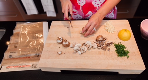 Cut the ingredients first!