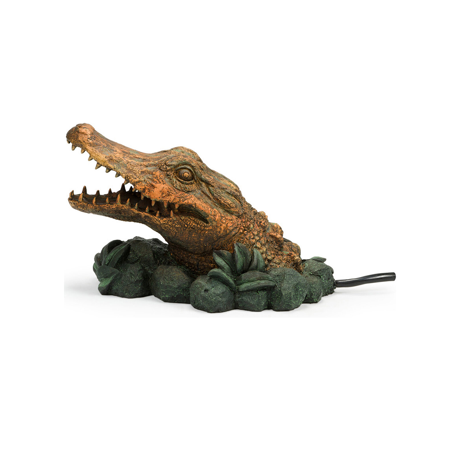 78304 Aquascape Double Frog with Cattail Spitter Fountain for Ponds and Water Gardens 