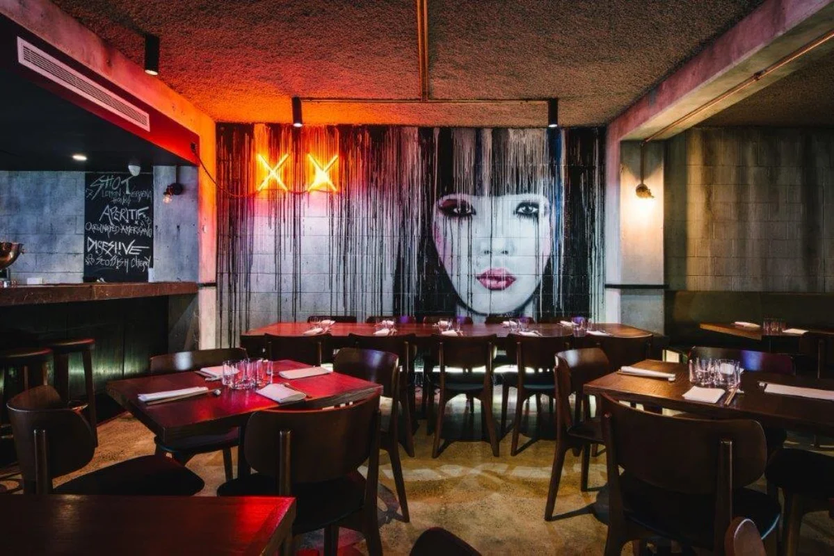 Wall Mural at Salary Man Restaurant