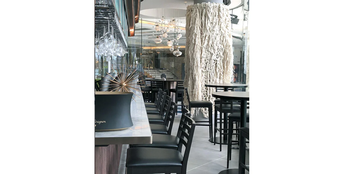 Sculpted Wool Columns, Flying Fish @ The Star