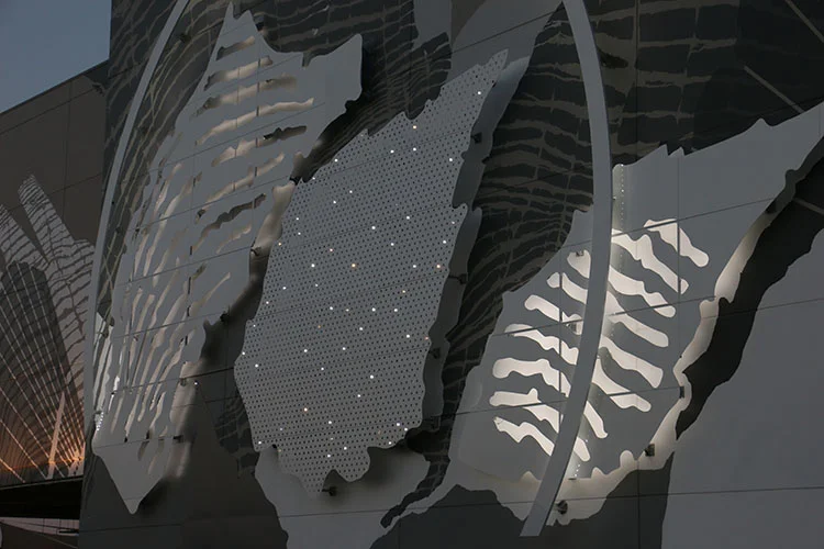 Aerial view of QLD coast comes to life with custom LED, Westfield Coomera