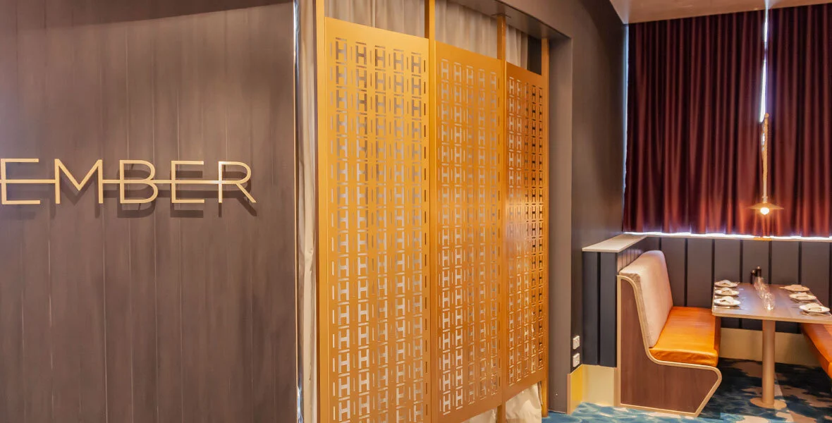 custom metal screen ember private dining wenty leagues