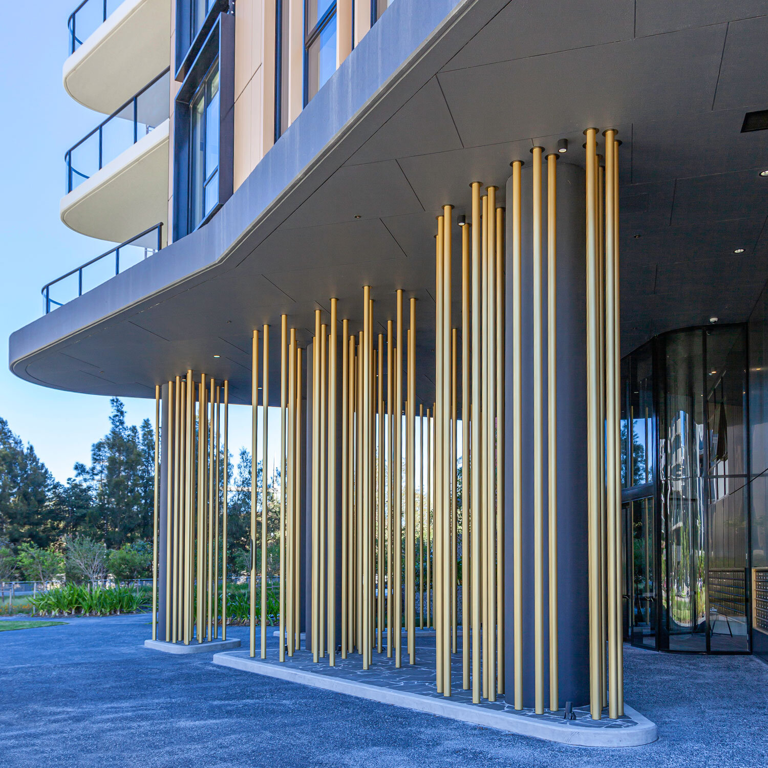 Anodised Aluminium Architectural Features at Sanctuary at Wentworth Point 