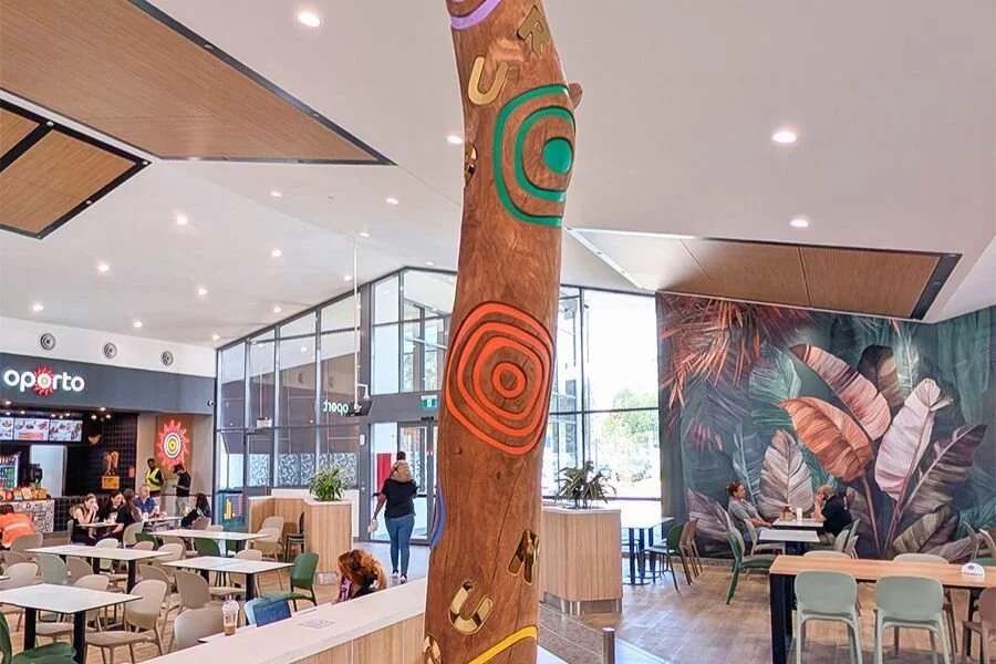 Contemporary Scarred Tree at M4 Service Centre