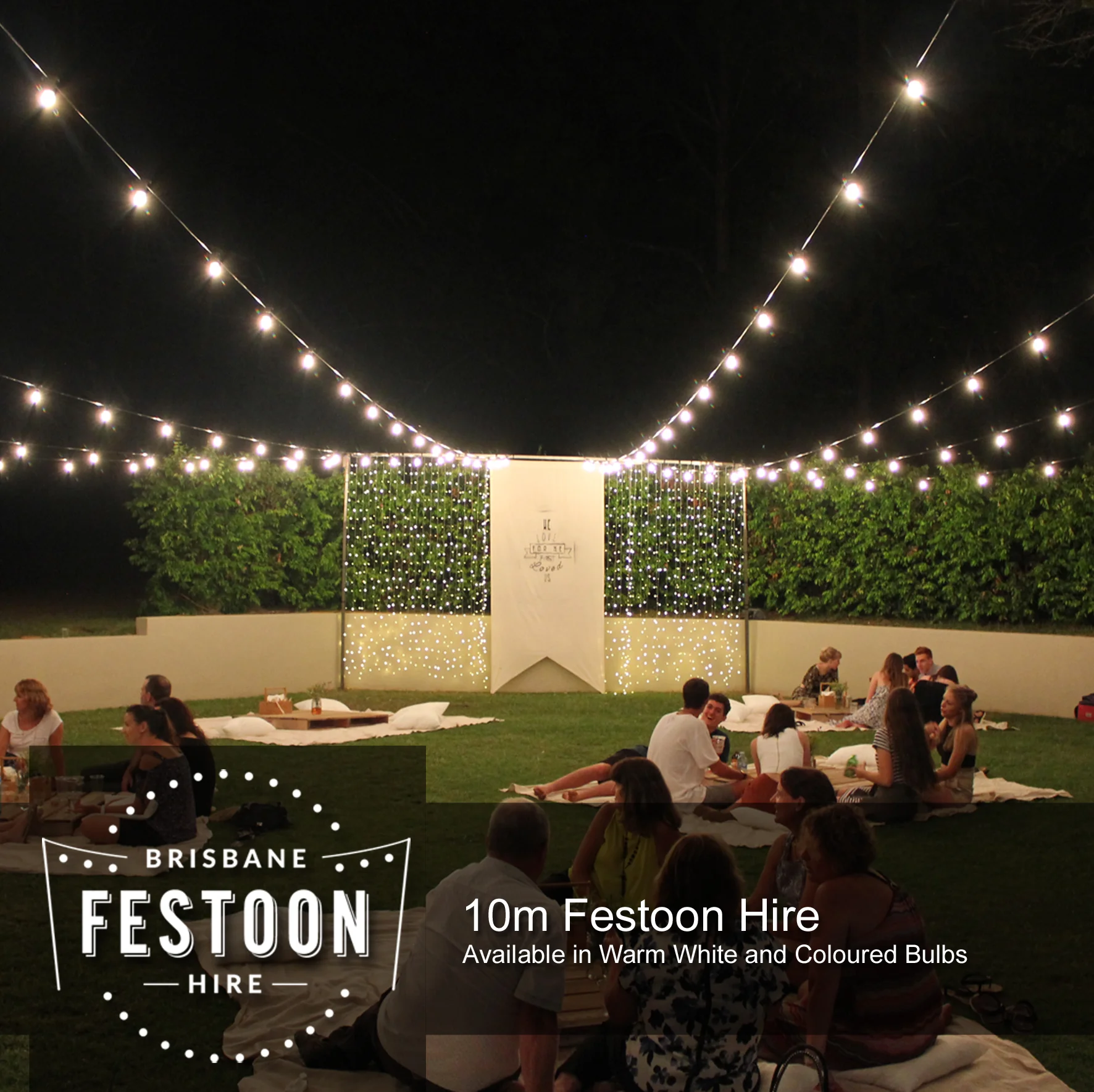 10m Festoon Light Hire