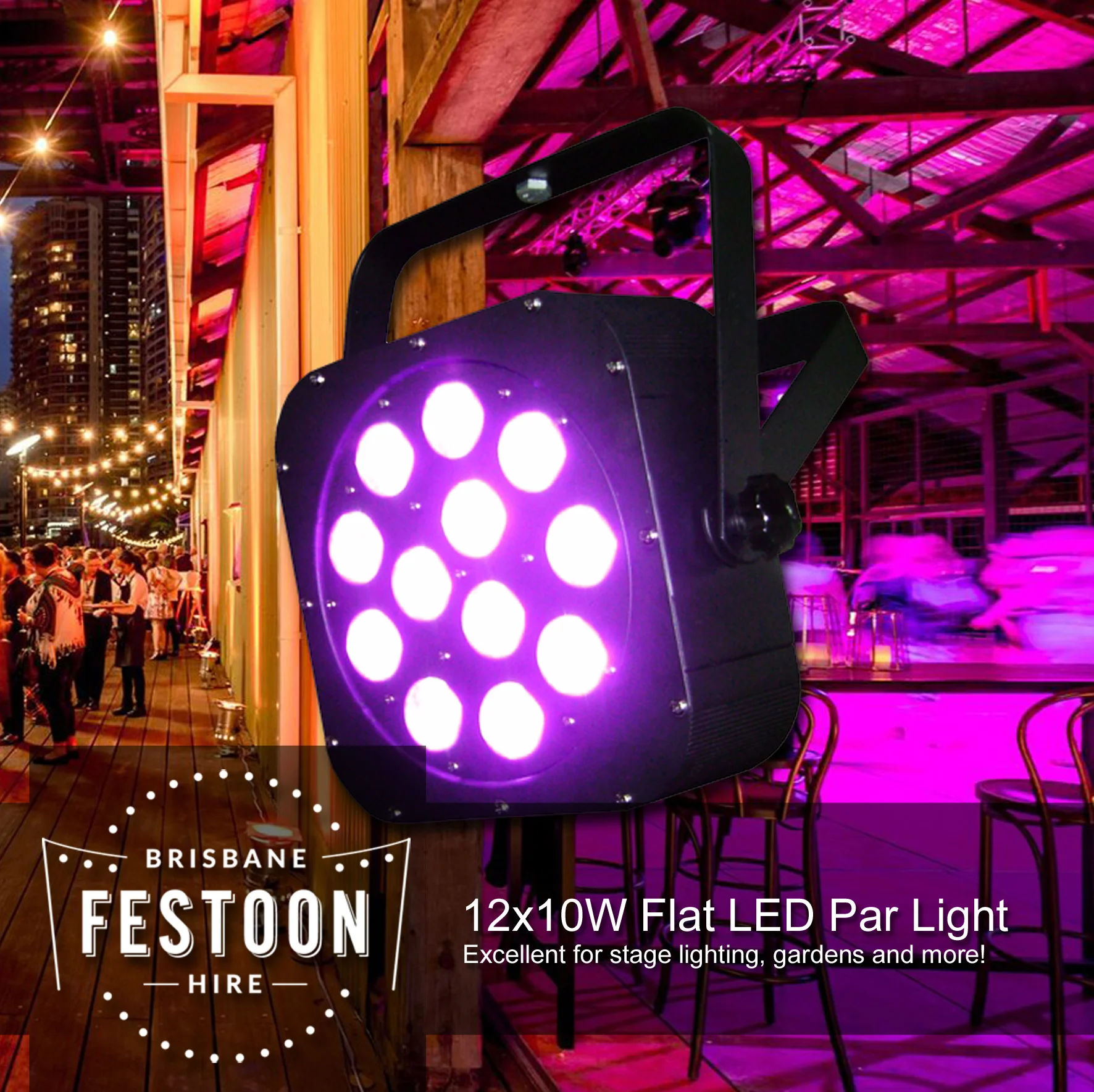 120 Watt LED Stage &amp; Uplight Hire
