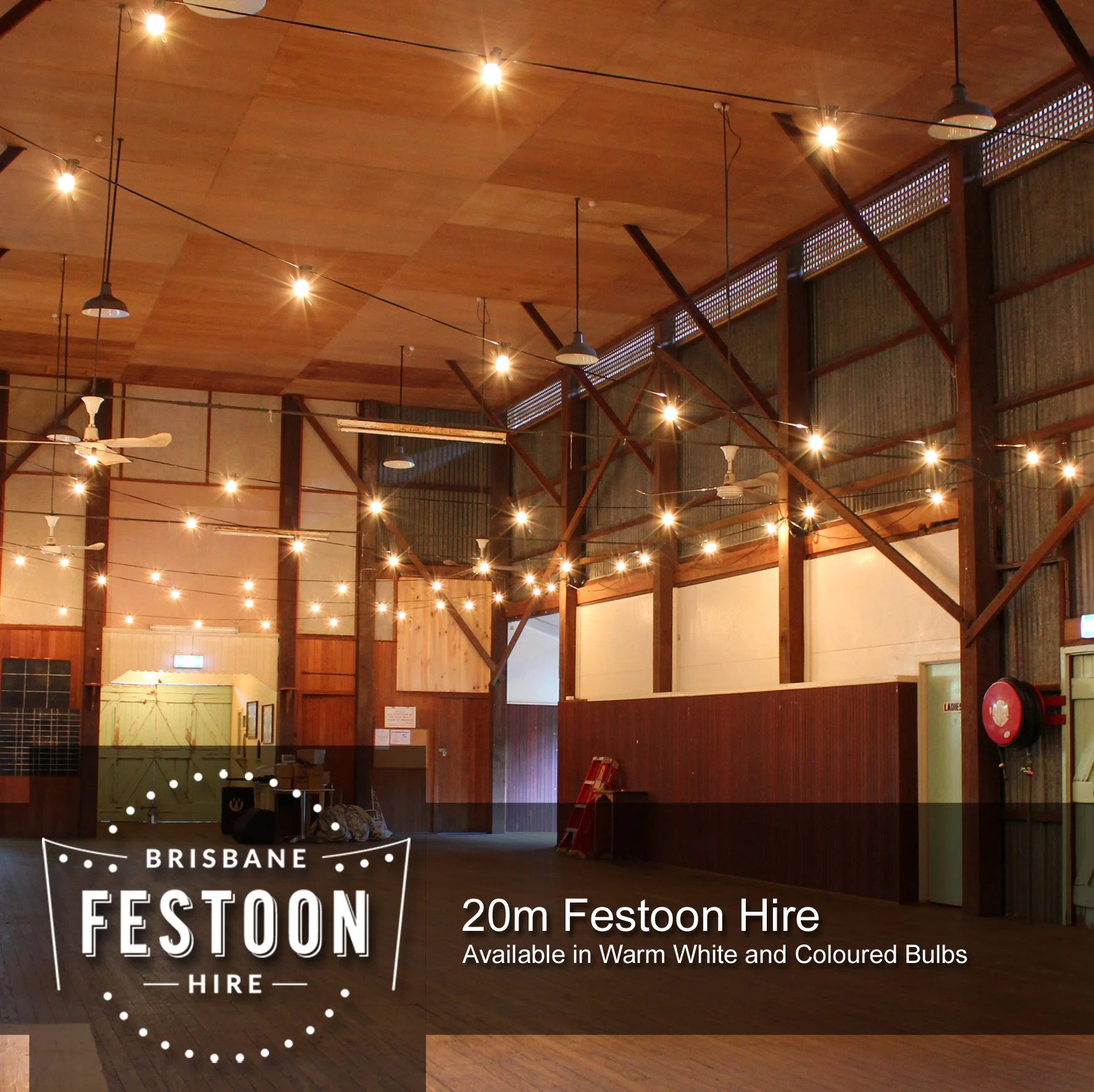 20m Festoon Light Hire