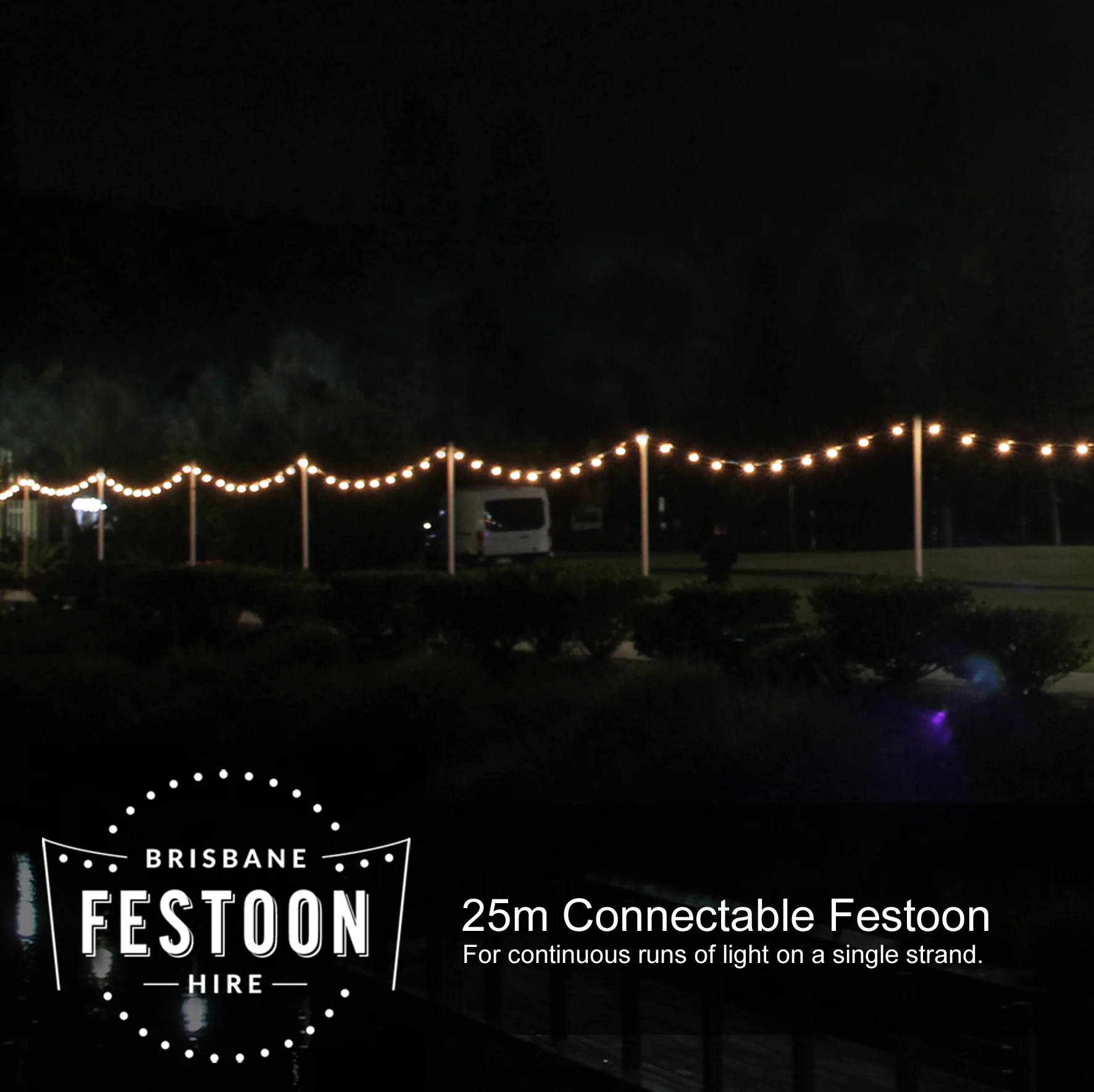 25M Connectable Festoon Hire