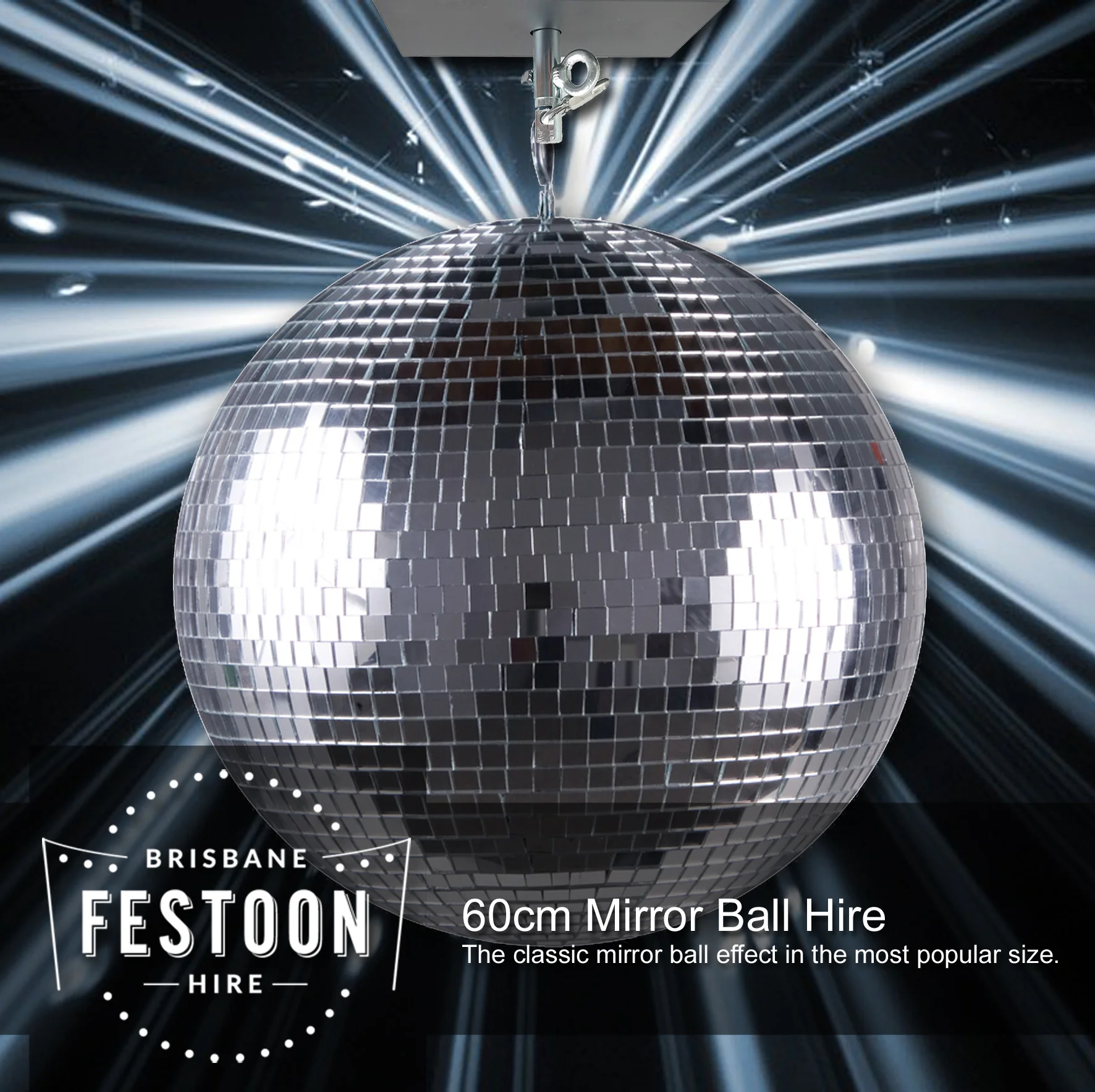 60cm Mirror Ball Hire