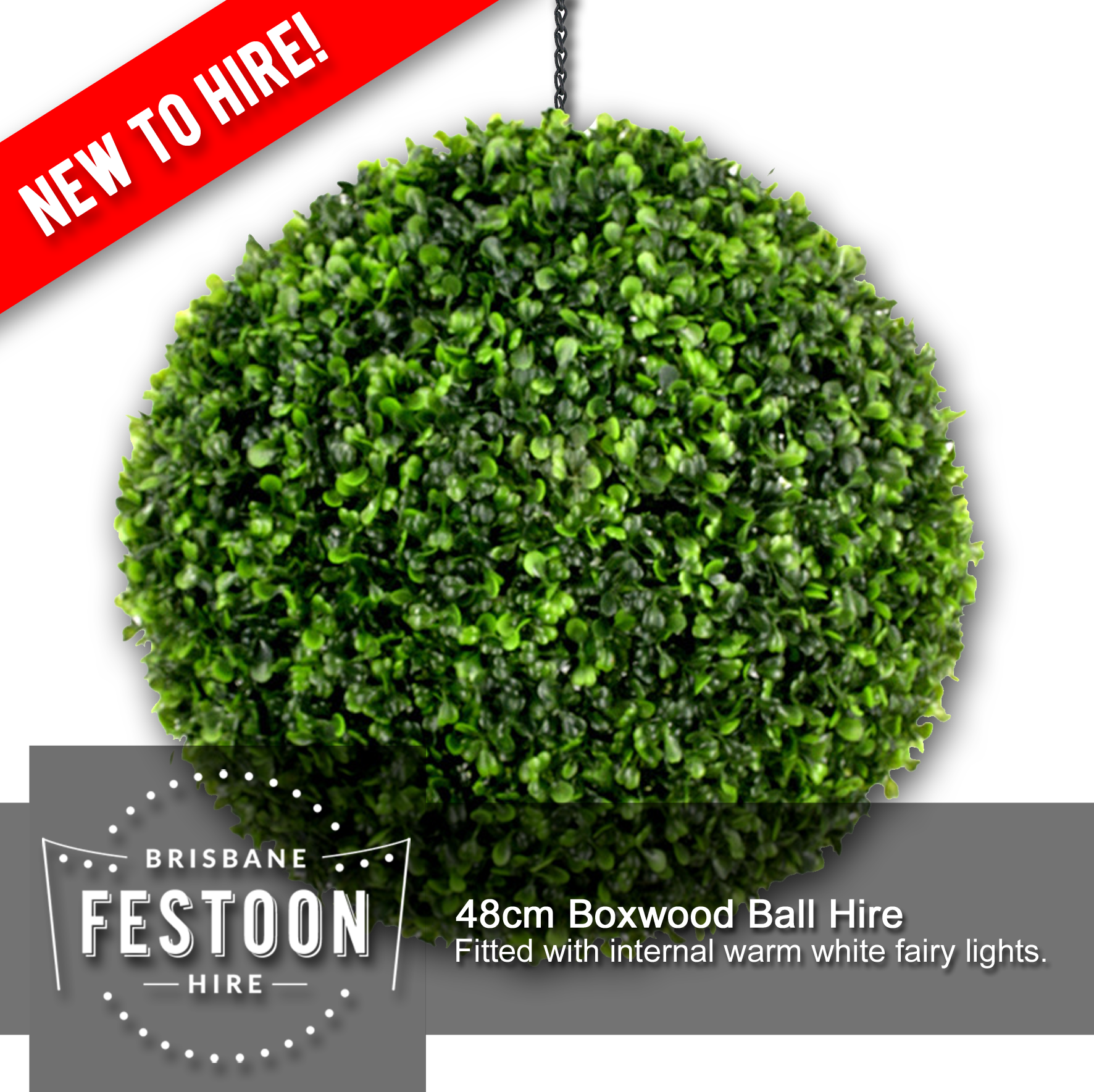 48cm Boxwood Ball Hire