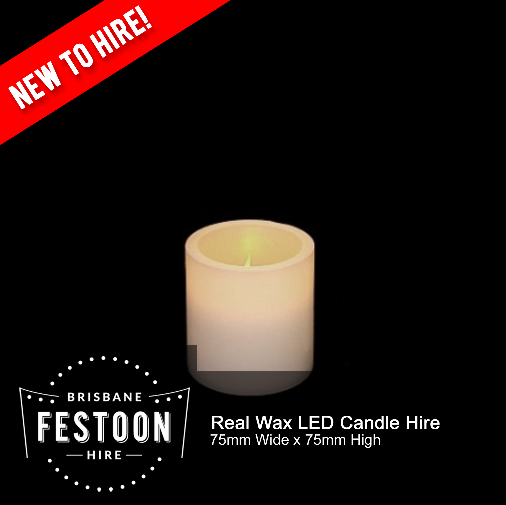 75x75mm LED Candle Hire