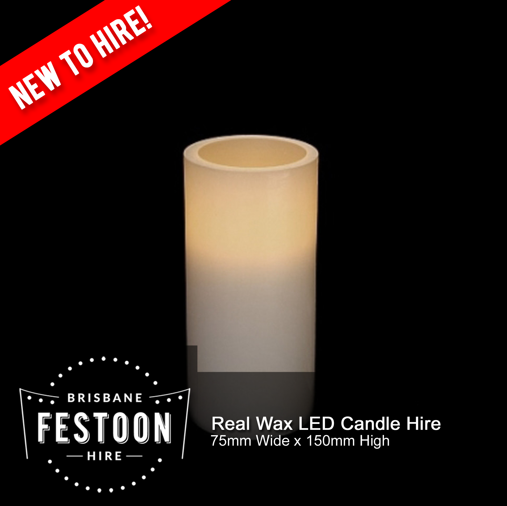 75x150mm LED Candle Hire