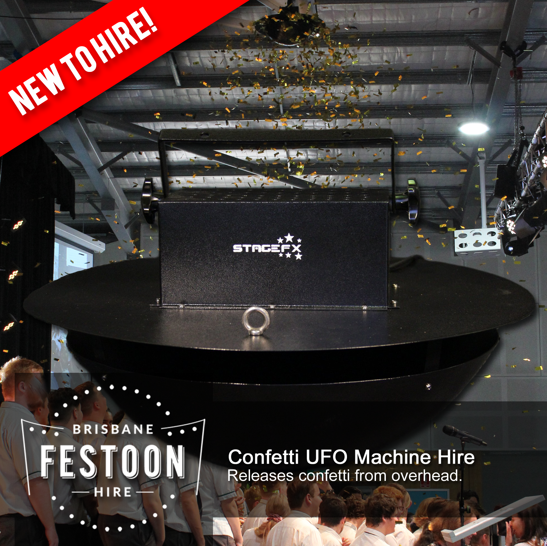 Confetti UFO Machine Hire