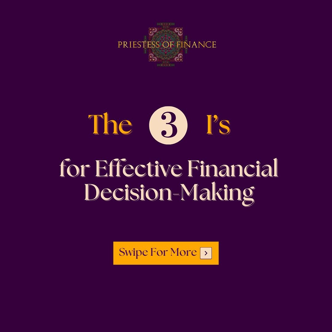 Which of the I&rsquo;s speaks to you the most? 💡

Take a moment and apply the 3 I&rsquo;s to an upcoming financial decision right now, and share your insights with us in the comments below! ✨

#money #financialpeace #personalfinancetips