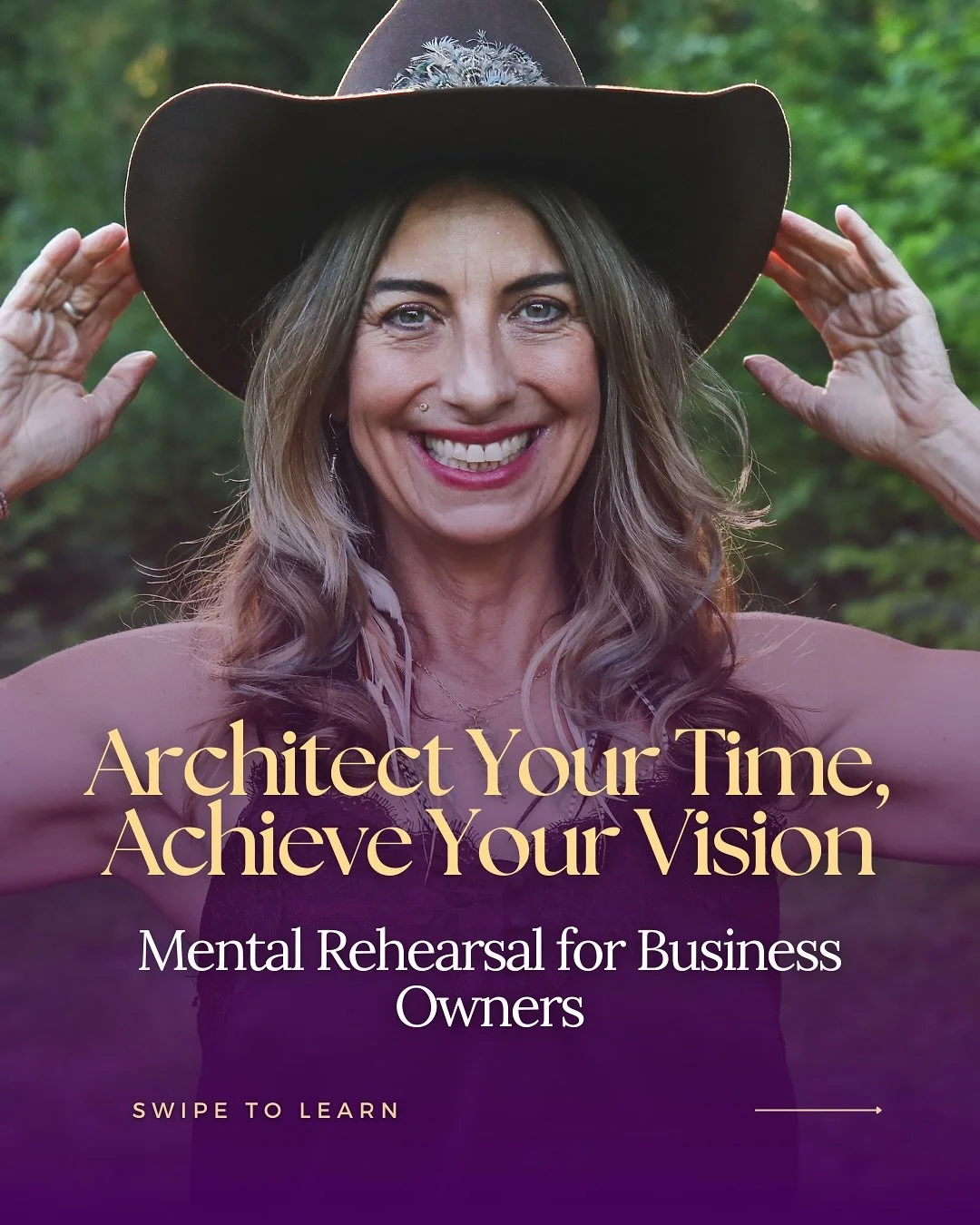 Most business owners spend too much of their days reacting.

Emails. Clients. Fires to put out.

But what if you could stop reacting and start architecting your time with intention? ⏳

The Time Architect Method is a 20-minute hypnosis practice I crea