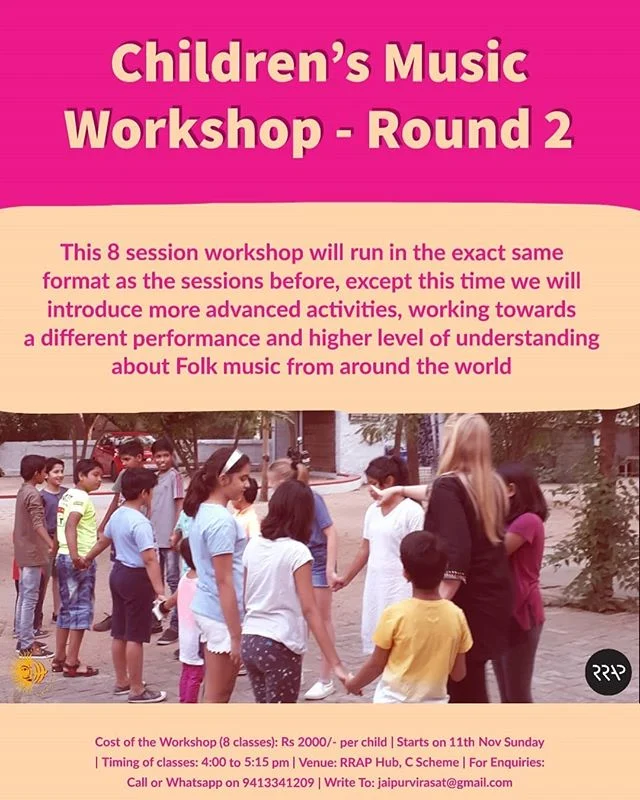 We are back with Children Music Workshop - Round 2 Starting from 11th Nov 
To build on the success of the first Children's Music Workshop by Sally Jaquet (community music teacher) we are introducing Children's Music Workshop Round 2!
DM us if you are