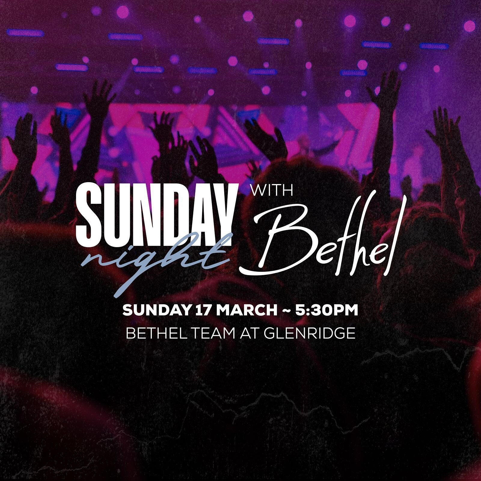 Hey Family - exciting News !

On the 21st of March during the 5:30 PM Service we will be joined by our friends from Bethel 💘

We&rsquo;re so excited to host them and have them in our home. 
Come along and show them love - See you there! 🪩