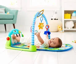 Fisher-Price Kick & Play Piano Gym, Blue/Green