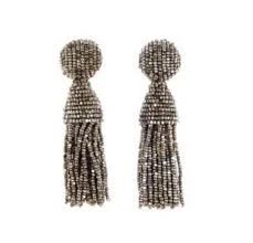 Oscar de la Renta Classic Short Tassel Earrings