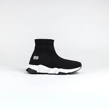 Balenciaga Boy Black And White Speed Sneakers