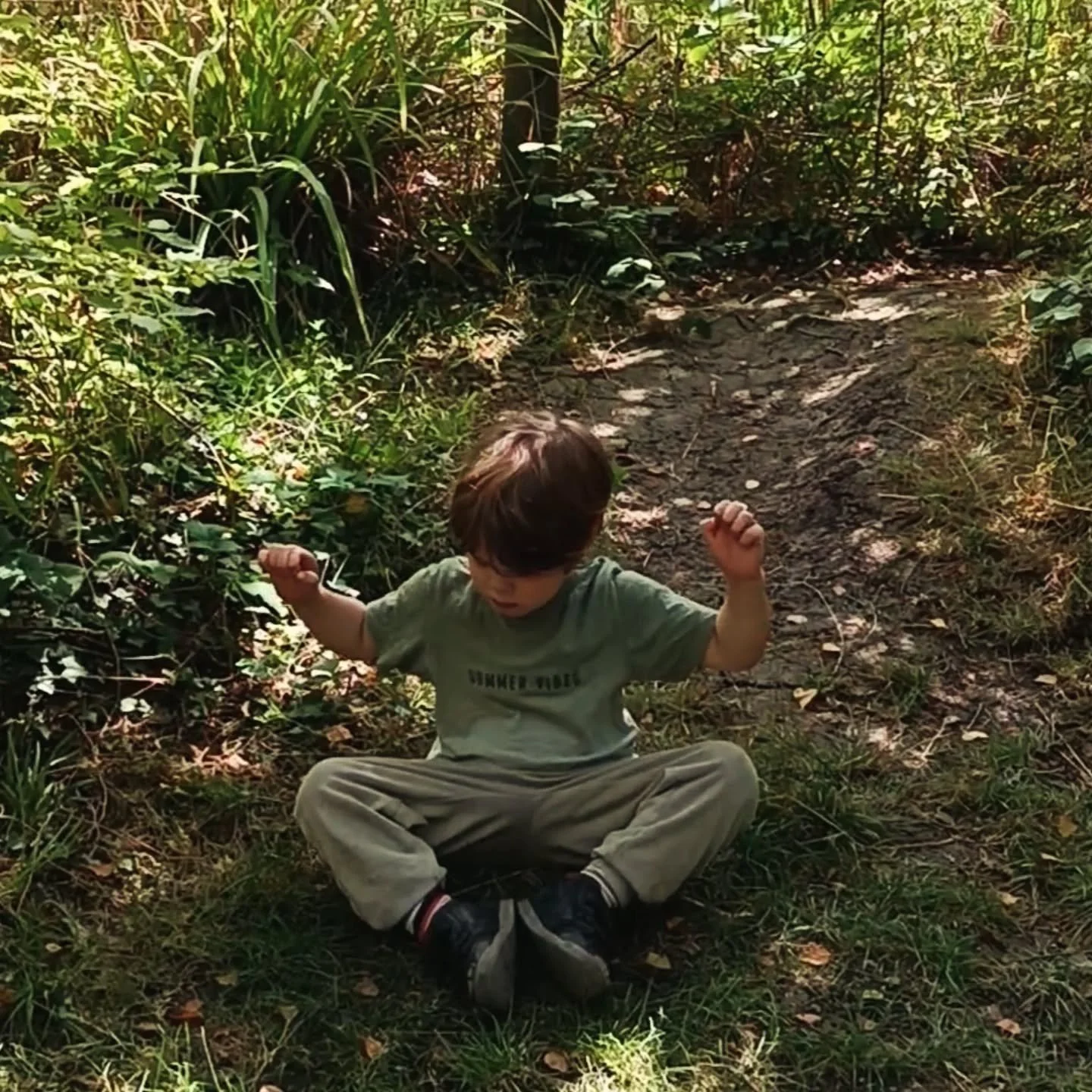 My little mindful pup runs ahead on walks to find a quiet spot and &quot;meditate&quot;.

Delightfully juxtaposes with his usual chaotic vibe 🧘🏻&zwj;♀️🌻

If I can teach him how to access some useful calm, I can definitely reach you 😘