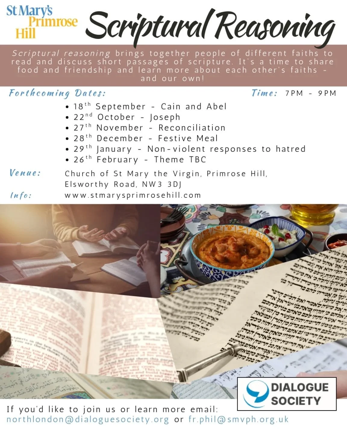 Scriptural reasoning is back! We're looking forward to meeting up with our friends from the Muslim and Jewish communities this week and over the coming months!