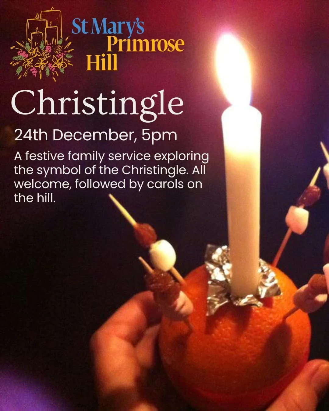 We're looking forward to our Christmas Eve Christingle service - a time to gather, sing and reflect on the meaning of Christmas for all the family. This is one of our favourite events of the year!