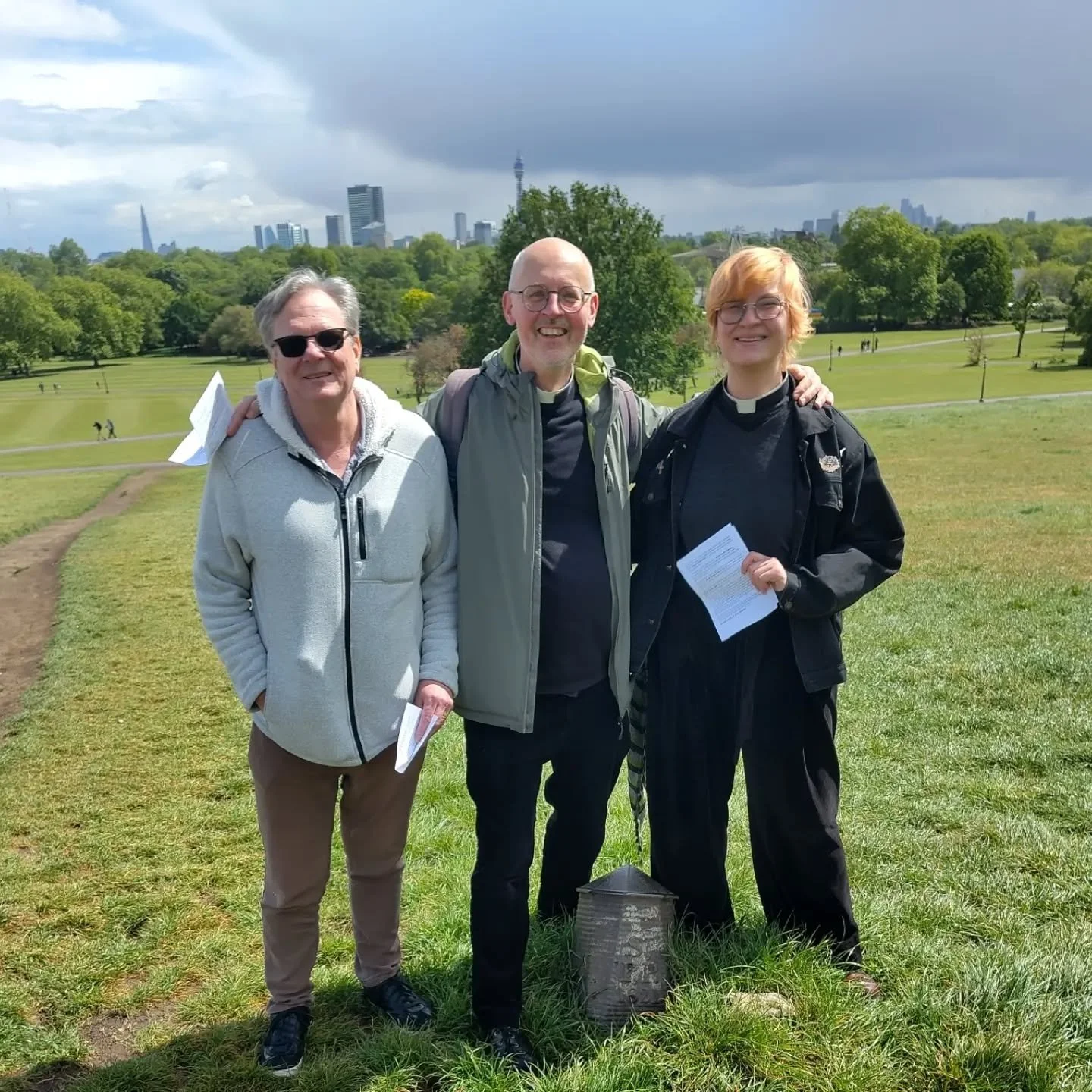 Wonderful to celebrate Ascension Day last week by doing a traditional 'beating of the bounds' walk around our parish - check out the old boundary marker in the middle of Primrose Hill! - followed by joining our friends at St Mark's Regents Park for a