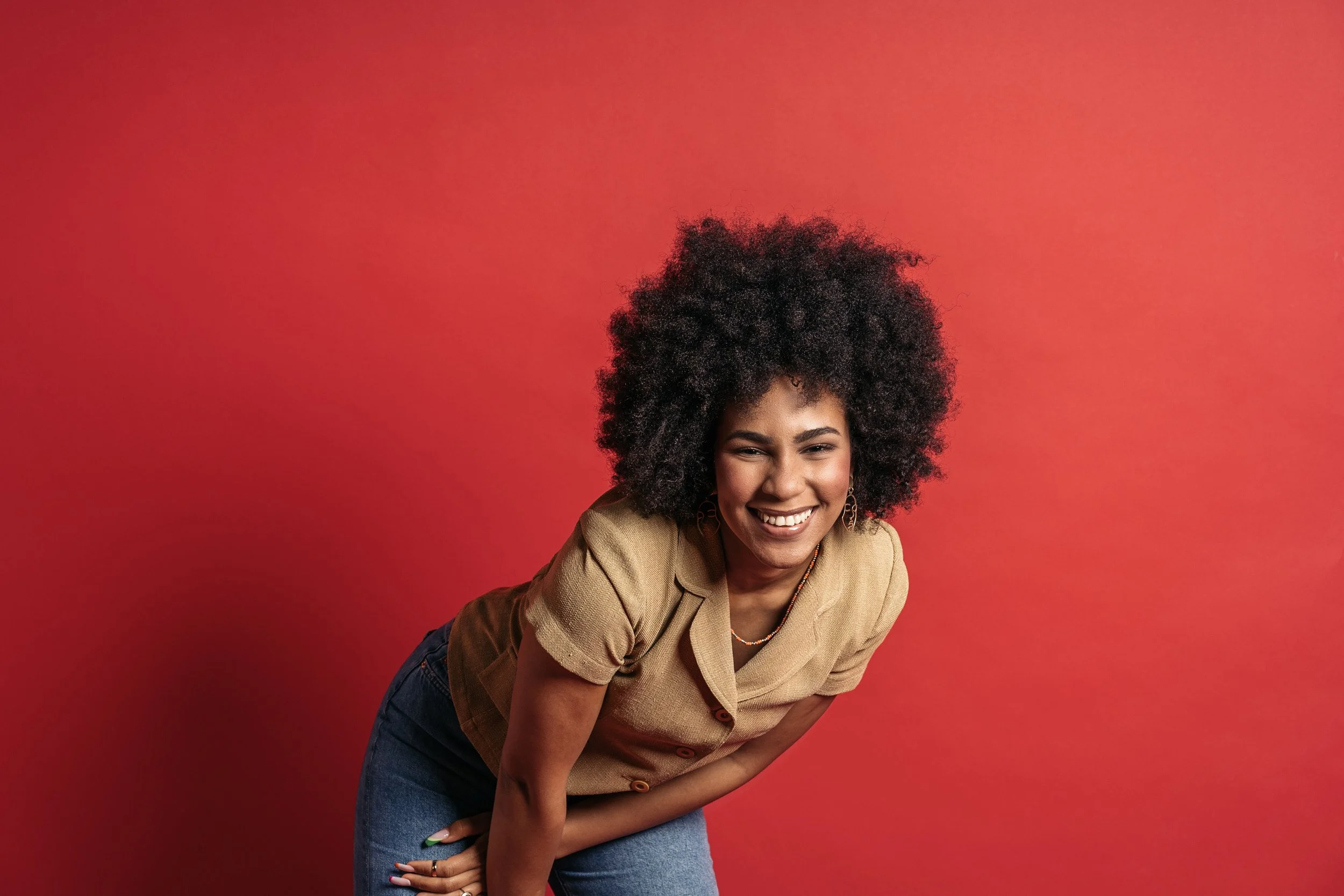 Happy Afro Woman Portrait