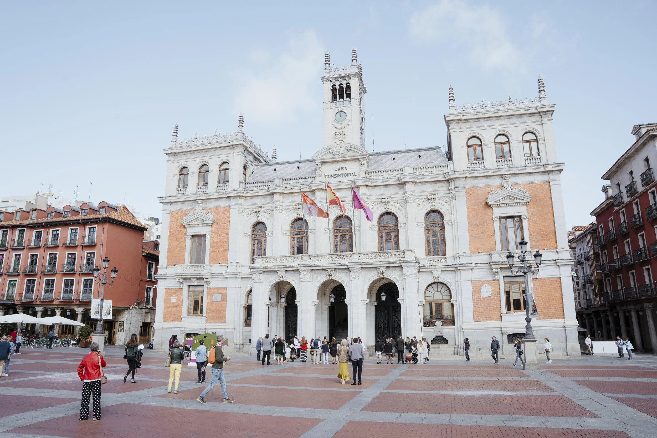 Fotografía del ayuntamiento de Valladolid donde tuvo lugar la ceremonia civil del casamiento.