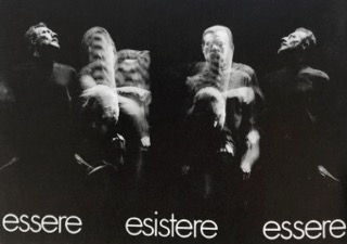 Arrigo Lora Totino, Essere Esistere essere , 1976, fotodinamica, 18 x 24 cm, courtesy galleria Roccatre