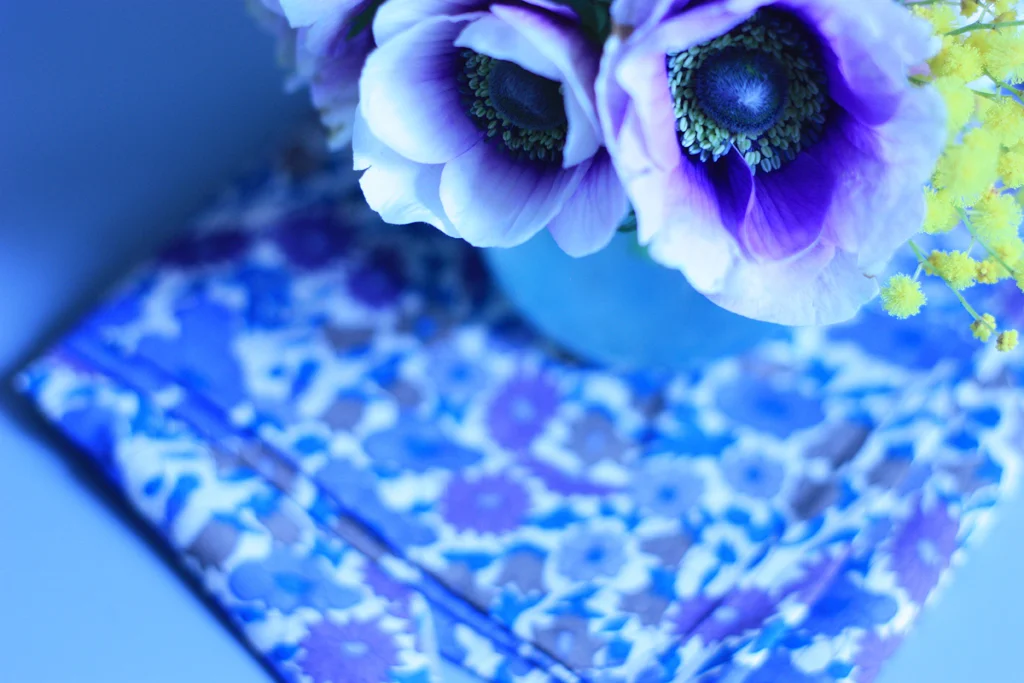 Anemones and mimosa - a winter bouquet