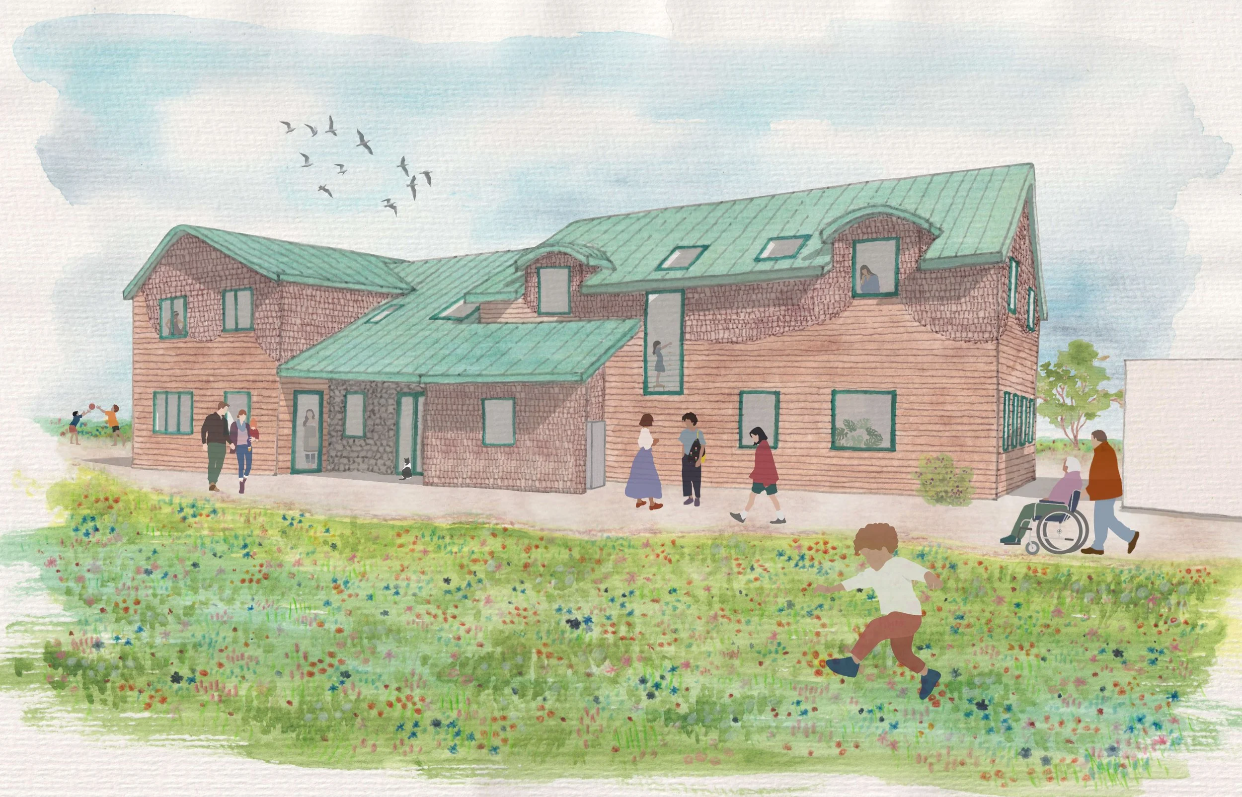 Roadside view from NW - entrance drawn.afphoto.jpg