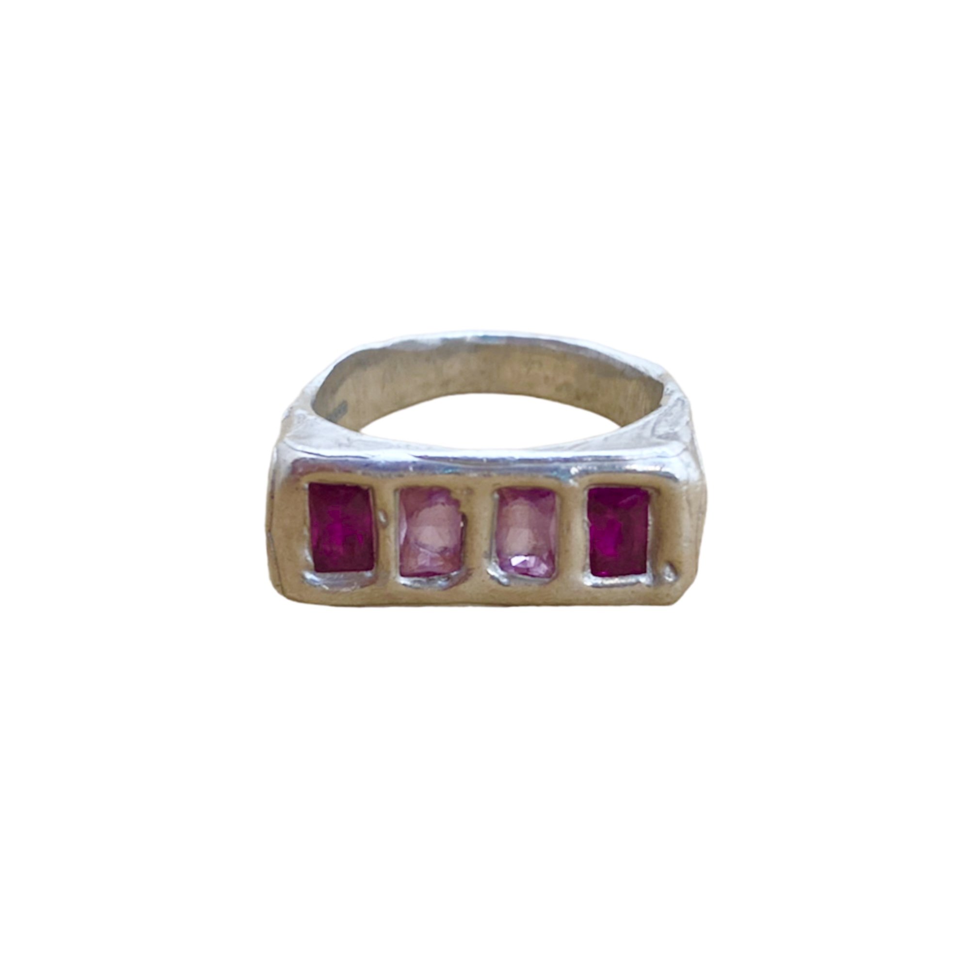 Pink multi gemstone ring 