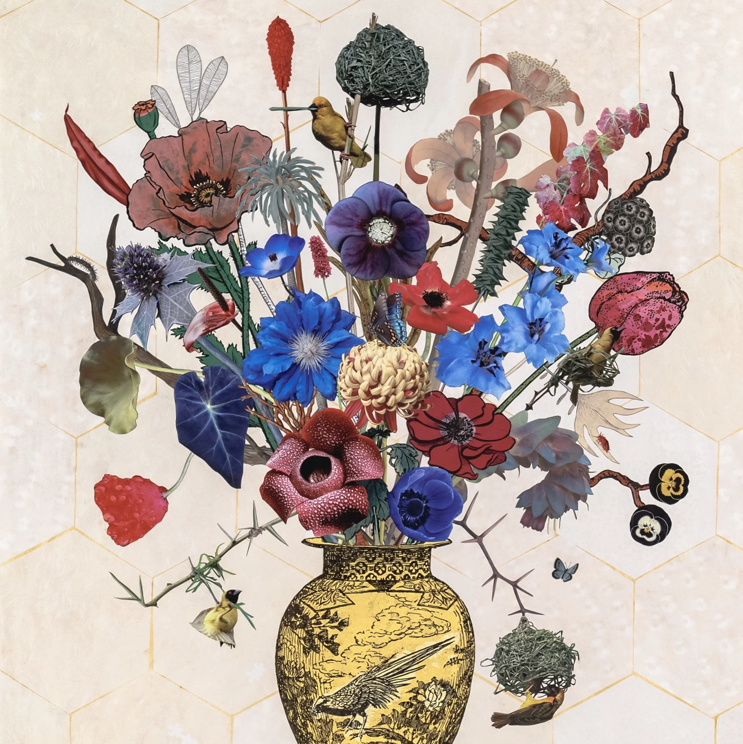 Chinese Bird Vase with Delphinium, Bombax and Weaver Birds Large_square.jpg