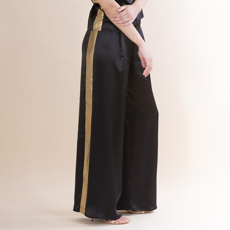 pantalone palazzo seta