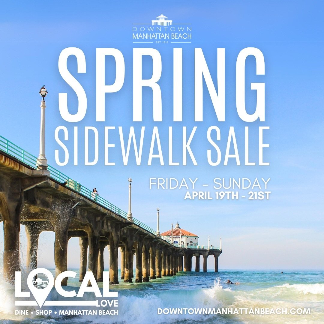 🛍️ Mark your calendars, the Spring Sidewalk Sale starts next Friday...⁠
⁠
#DowntownManhattanBeach #MBLocalLove #MBsidewalksale #sidewalksale #shoplocal #shopsmall #supportlocal