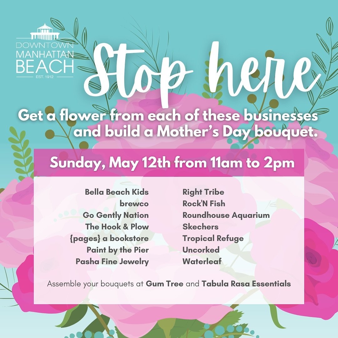 We&rsquo;re celebrating all the mamas today! Stop by each of these businesses TODAY from 11am - 2pm and collect a flower to build your perfect Mother&rsquo;s Day bouquet. Then visit Gum Tree or Tabula Rasa Essentials to assemble your finished bouquet