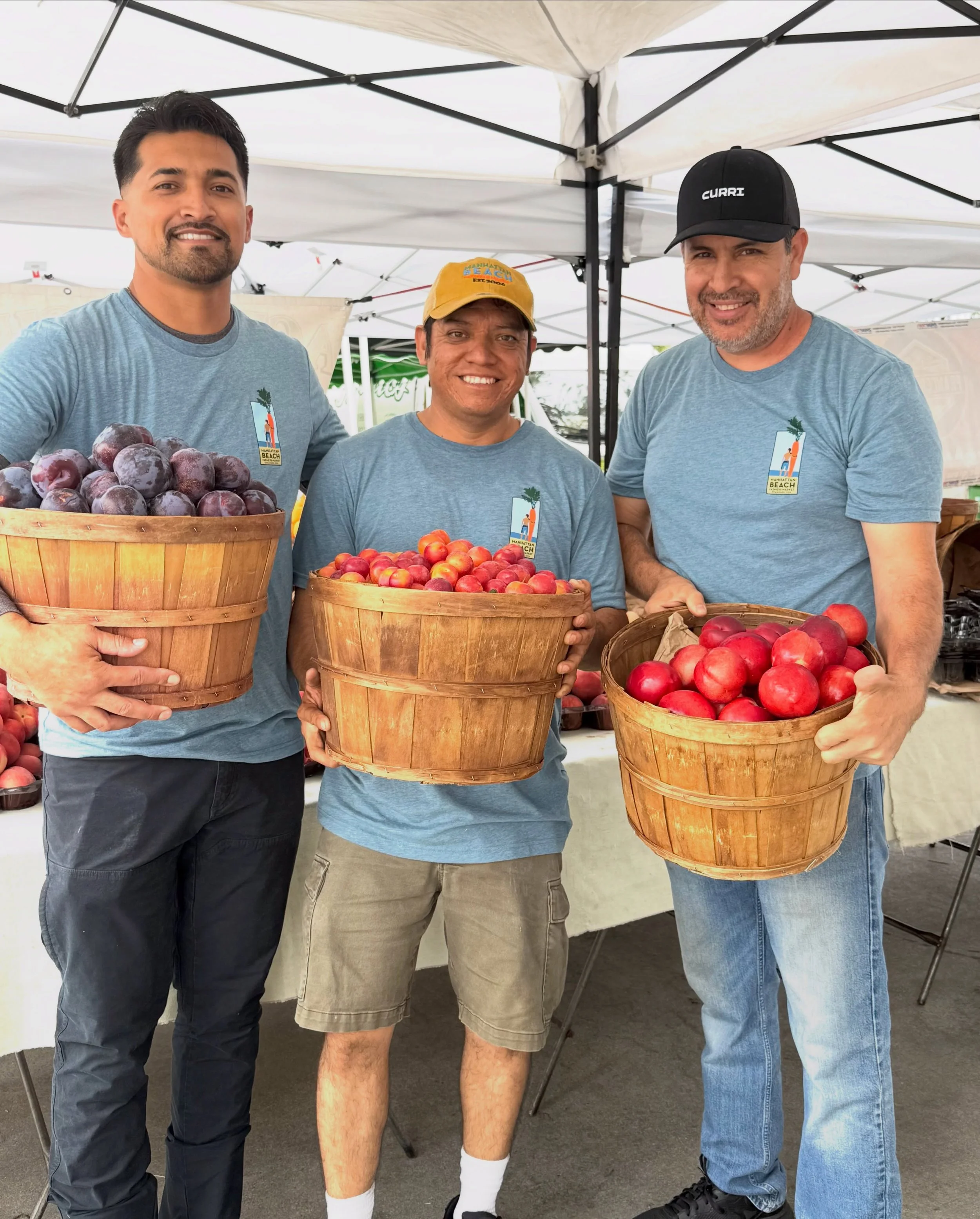 It&rsquo;s the sweetest time of year at the market! So much stone fruit in season now, and new market merch!! 🍑💙
