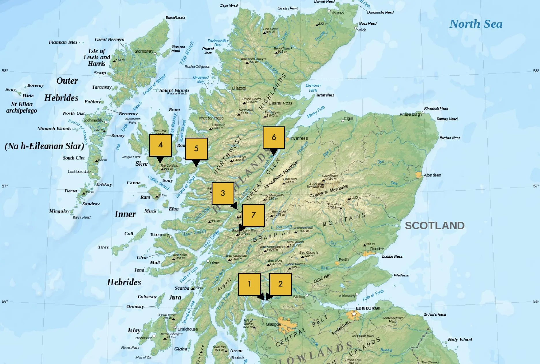 THE TRIAL TRIP: SCOTLAND MAP