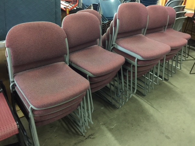 Clearance Item Burgundy Stackers Oeb Used Office Furniture