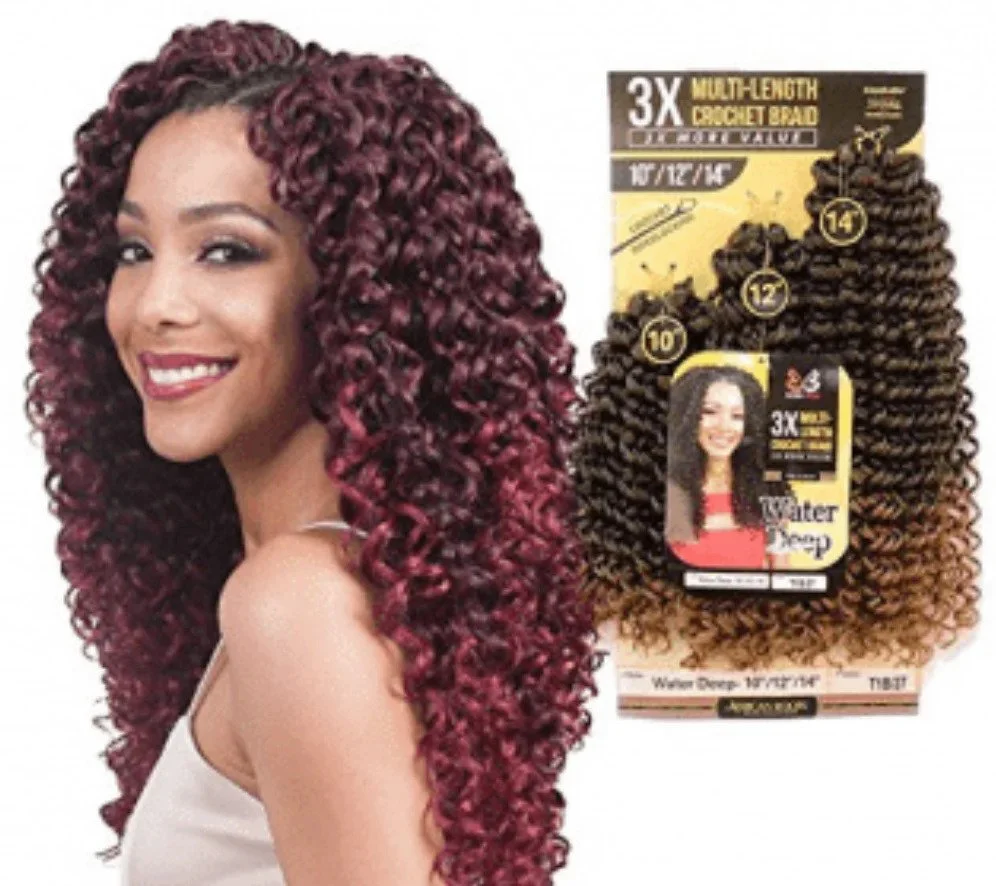 Bobbi Boss Multi Length Crochet Braid Water Deep 10", 12", 14"