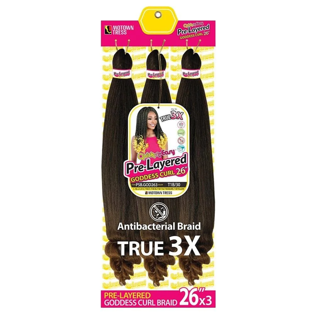 Motown Tress Quick n Easy Pre Stretched Goddess Curl 26" 3x